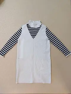 ROPE PICNIC ホワイトワンピースとストライプトップスセット120cm