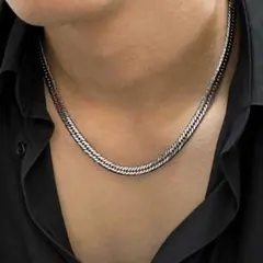 SAINT LAURENT サンローラン ネックレス 喜平 チェーン ブラック 