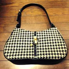 格子柄ハンドバック