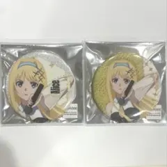 アリス　ソードアート・オンライン カラオケの鉄人 カラ鉄 グリッター缶バッジ