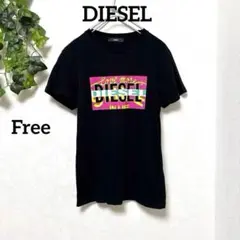 【DIESEL 】グラフィックロゴ半袖Tシャツ ブラック フリーサイズ