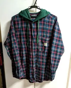 RODEO CROWNS フード付きチェックシャツ
