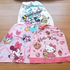 おりこうエプロン　おりこうタオル　タオルエプロン　保育園　女の子　ピンク