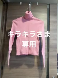 ZARA ピンク タートルネックセーター