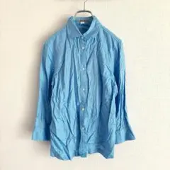 A191 HUMAN WOMAN シャツ　7分袖 コットン　爽やか　レディース
