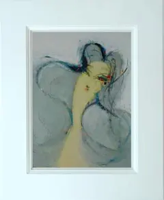 油絵 菅家令子 絵 絵画インテリア額付(黒) F6-081212私の愛しい女たち 油絵 菅家令子 絵 絵画インテリア額付(黒) F6-081212私の愛しい女たち