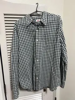 Levi's グリーン・ホワイトチェック 長袖シャツ