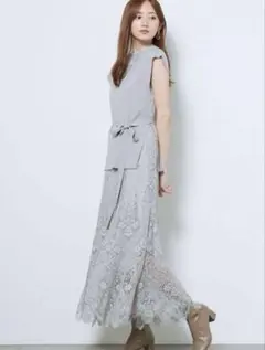 【新品未使用】SNIDEL ♡ ニットベストセットマーメイドレースワンピース