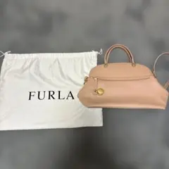 FURLA パイパー レザーハンドバッグ　桜ピンク