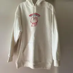 ハローキティ フード付きパーカー クリーム色