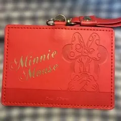 ミニーマウス パスケース 赤 Disney ディズニー