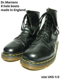 生産終了！美品！英国製！ドクターマーチン8ホールUK5-1/2イングランド黒