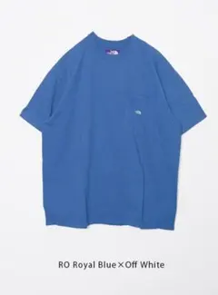 ザ ノースフェイス パープルレーベル　モンキータイム別注 ポケットTシャツ青