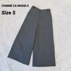 COMME CA MODELS コムサモデルズ　ワイドパンツ　グレンチェック