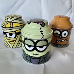 早い者勝ち【USJ限定】ミニオン ハロウィン缶 3個セット（外箱付）MINION