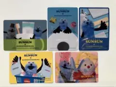 パペットスンスン✖️マツキヨココカラ　クリアカード付きステッカー　5枚