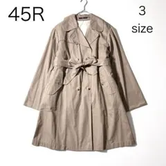 3432【美品】45R 高密度ギャバトレンチコート ライナー付き　ピンクベージュ