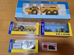 コマツオリジナルミニチュア・VOLVOミニチュア・日立建機ミニチュア　５点セット