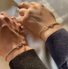 サージカルステンレス 結び目 スネークチェーン ブレスレット シルバー ノット