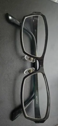 ブラック スクエア型 メガネ(度あり)　日本製　JINS