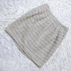 【美品】IENA SLOBE（36）ミニスカート ラメ マルチカラー ツイード
