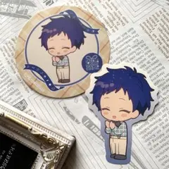 あんスタ アニカフェ ステッカー コースター 弓弦