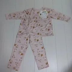 クマ柄　パジャマ　120　起毛　冬