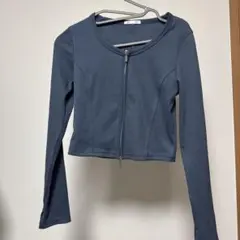 GU リブダブルジップカーディガン(長袖）