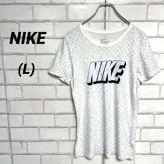 NIKE ナイキ　ロゴTシャツ カットソー　白　ストリート　Ｌサイズ