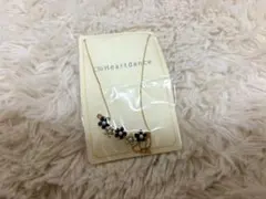 Heartdance フラワーモチーフ ネックレス(ネイビー)