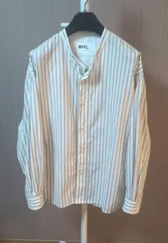 24SS MARGARET HOWELL バンドカラー シャツ 白 リネン Ｌ 24SS MARGARET HOWELL バンドカラー シャツ 白 リネン L - メルカリ