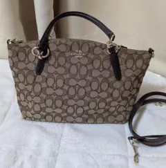 コーチ F58283 シグネチャー 2WAY ハンドバッグ キャンバス