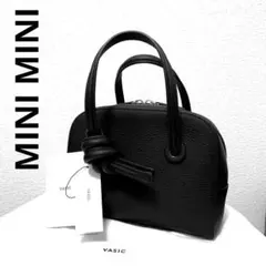 美品 MANACO トップハンドルミニショルダーバッグ ブラック 和光