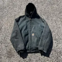 90s Carhartt グリーン アクティブジャケット カーハート 鬼フェード