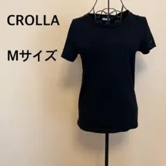 【CROLLA】レディース/Tシャツ/黒/ブラック/無地/シンプル/半袖のサムネイル