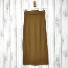 ユニクロ (S)　メリノブレンド リブスカート