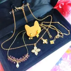 ★遺品整理★ ゴールドアクセサリーセット ネックレス ピアス まとめ売り