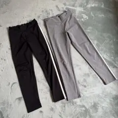 ユニクロ　UVカット　ソフトレギンス　サイドライン　150 2本セット