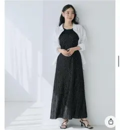 coca ドット柄 キャミソール ロングワンピース