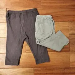 UNIQLO レギンス カノコ七分丈　 90cm 2枚セット