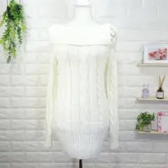 オフショルロングニット ワンピース 00s y2k 平成ギャル グランジ