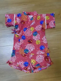 AMPERSAND 甚平 110 ピンク 花火模様　浴衣