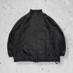 00sナイキNIKE中綿ジャケットブラック刺繍ロゴドローコードヴィンテージ古着L