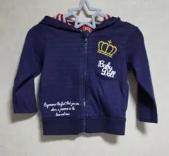 Baby Doll フード付きトレーナー ネイビー　80cm