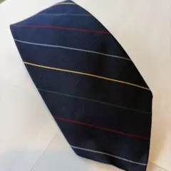 Brooks Brothers ネイビーストライプ ネクタイ米国製シルク100%