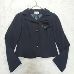 M'S GRACY フォーマルジャケット　ラメ入り　お花ボタン　入学式　参観日のサムネイル