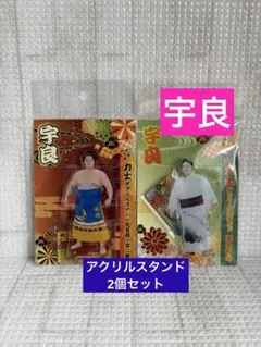 ☆宇良 アクリルスタンド 化粧廻し＆染め抜き 2個セット☆未開封☆大相撲