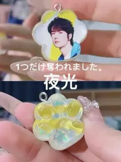 Mサイズ　肖戦 王一博 今日限定 デザイン　レジン肉球キーホルダー　0630