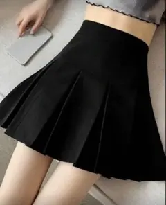 SHEIN ブラック プリーツスカート