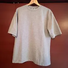 UNIQLO U エアリズムコットンオーバーサイズTシャツ　M グレーボーダー
